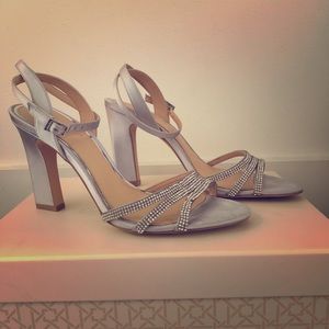 Badgely Mishka Jewel bridal shoes, worn once!